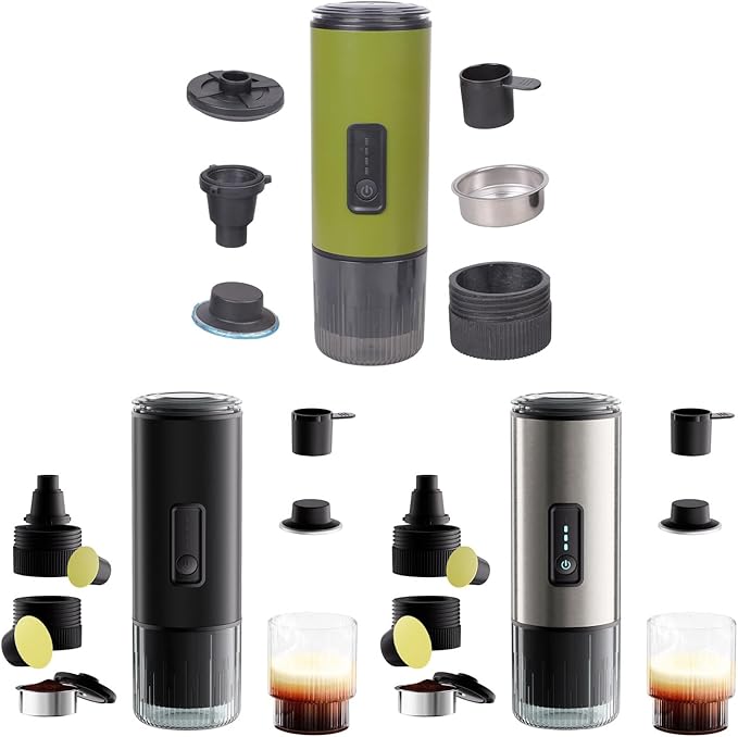 Transportable Combined Coffee Machine with 7500mAh Battery 20 Club Pressure Fast Heating for Travel Backpacking Office Use Mobile Medication Coffee Machine