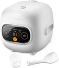 COMFEE' Mini Rice Cooker 4 Cups Cooked/2 Cups Uncooked Portable Non-Stick rice maker 24 hours Timer Delay 6 Functions Fast Cooker Brown Rice Oatmeal White