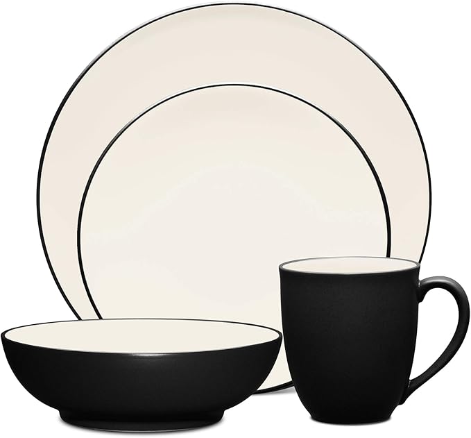 Noritake Colorwave Graphite 4-Piece Coupe Place Setting Service for 1