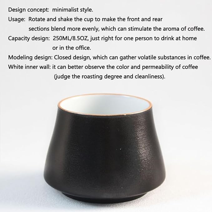 Pour Over Coffee Maker Set Vintage Ceramic Pour Over Coffee Dripper Set for Home Café Restaurant Camping 8 OZ/250ML (Red B)