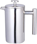 Cafetiere Coffee Maker 350/800/1000ML Coffee Pots Double Layer Stainless Steel Coffee and Tea Maker French Press Heat Preservation Mug French Press Stainless Steel Coffee Pot (Color : 1000ml)