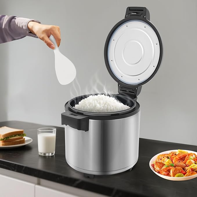 23L/6 Gallon Electric Non-stick Rice Warmer Food Warmer w/Rice Spoon 110W