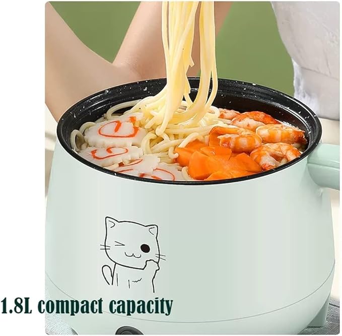 220V Multifunction Non-Stick Pan Samll 1-2 People Hot Pot Multi Electric Rice Cooker Home Dormitory Electric Cooking Machine (A 17.5cm*21cm) (A 17.5cm*21cm)