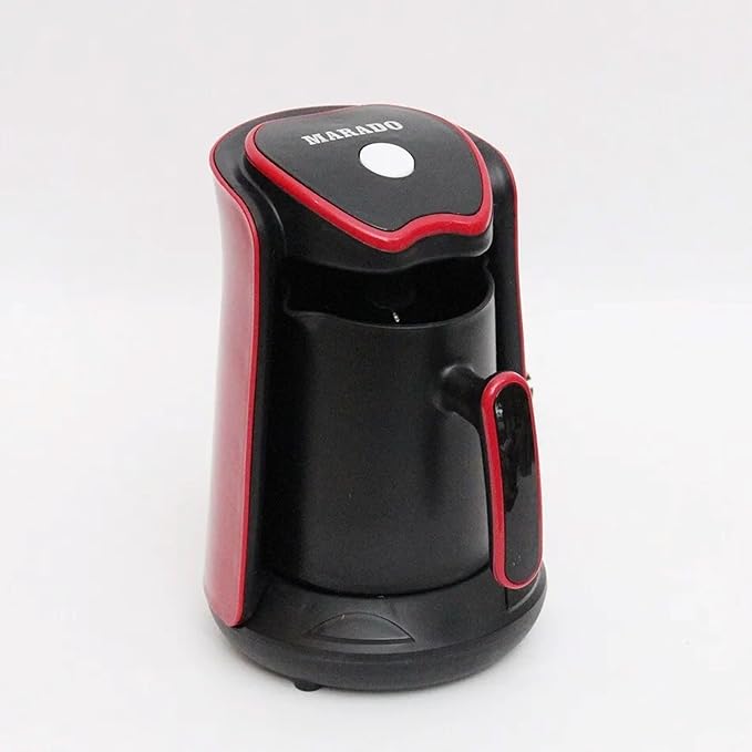 MARADO Turkish Arabic Greek Coffee Pot Maker Electric Machine 110v US PLUG 100% BPA-free 1-4 Cups Brewing Capacity with Cook Sense Technology Anti - Overflow cooking (Red) NORMAL MA-1688