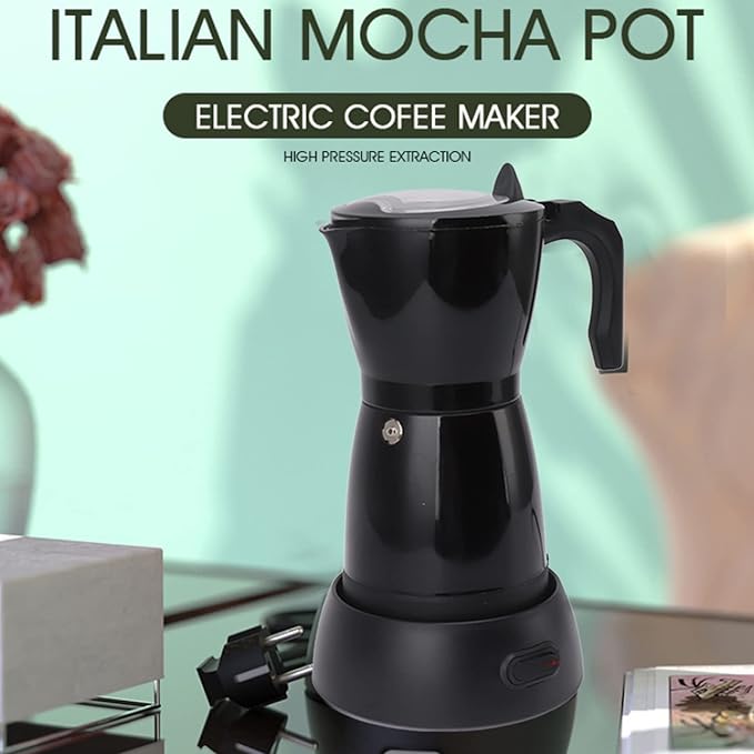 Pot 550W Aluminum Alloy Coffee Maker with Fine Holes Filter Ergonomic Handle for Cappuccino Latte Silky Smooth Coffee Experiencefor Kitchen Office Camping