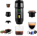 3 In 1 Portable Coffee Maker for Travel:20 Bar Portable Espresso Machine-Travel Coffee Maker Self HeatingCompatible with Ground Coffee &amp Capsule for HikingOfficeRV（Upgrade）