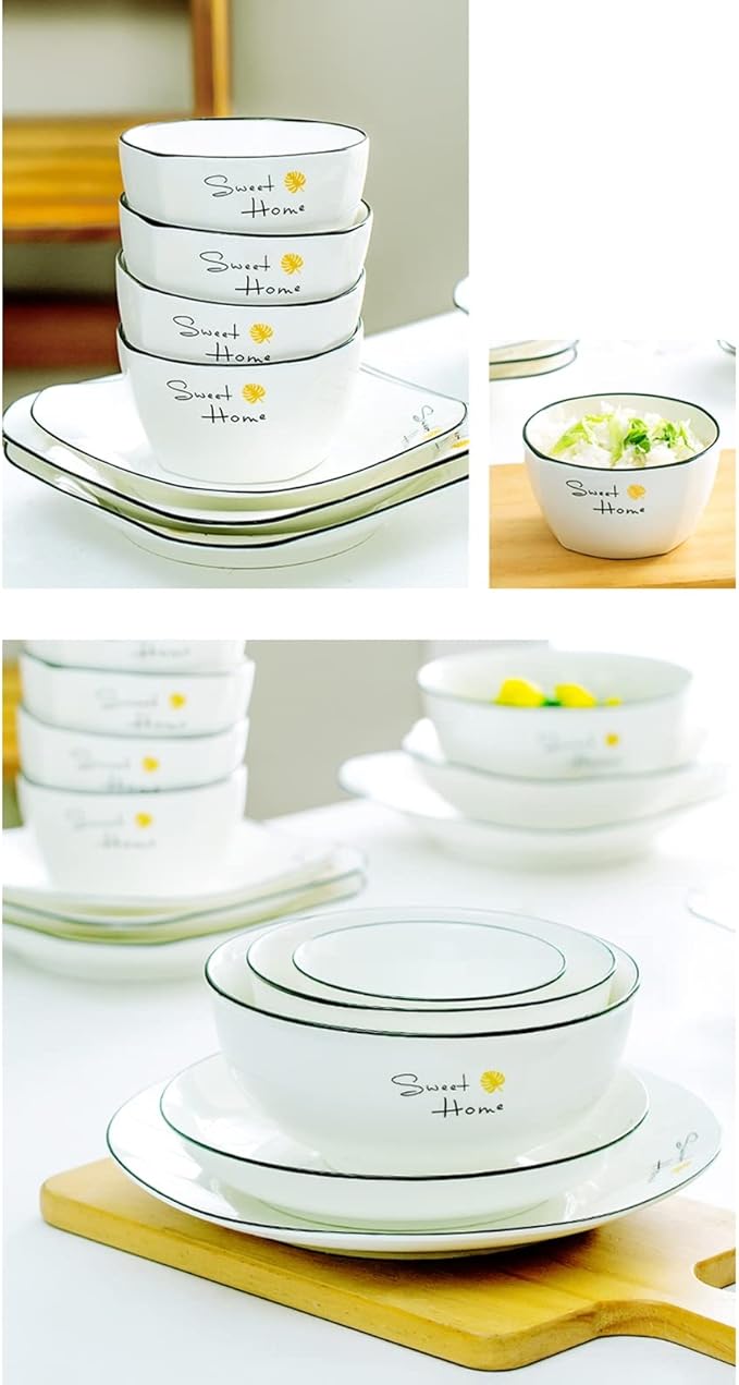 Dinnerware Set/Household Nordic Japanese-Style Simple Ceramic Dishes Dishes Dishes Tableware Tableware Set
