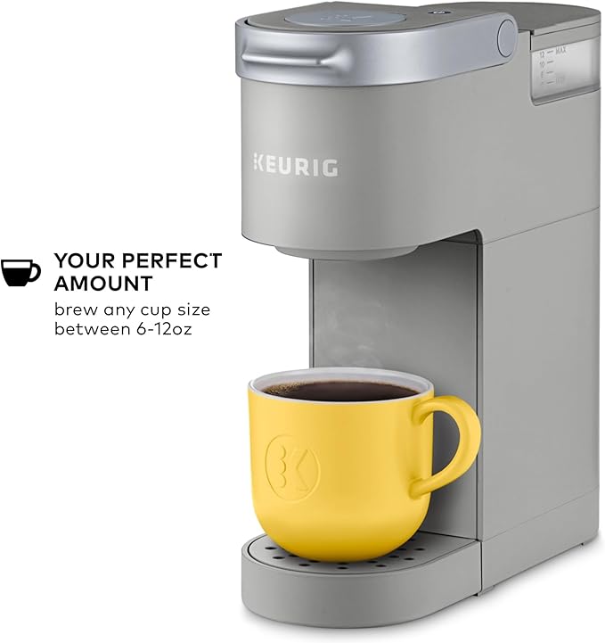 Keurig K-Mini Single Serve K-Cup Pod Coffee Maker 6 to 12oz Brew size with Cord Storage Perfect for Small Spaces Studio Gray