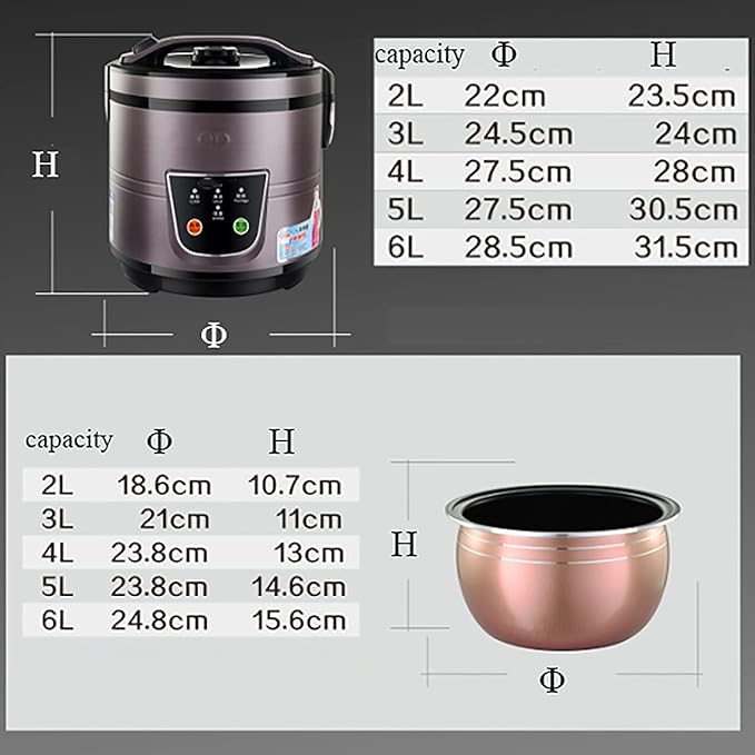 Household Electric Rice Cooker Household Multifunctional Rice Cooker Non-Stick Inner Pot Intelligent Insulation Make(3L)