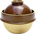 Tsukamoto KM-1 Mashiko Ware Rice Earthenware Pot 1 Go Brown 5.5 inches (14 cm) Brown