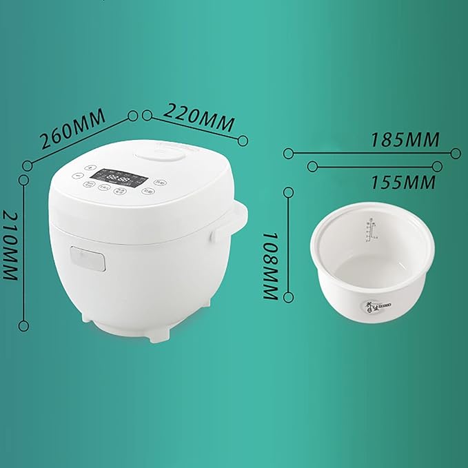 Rice Cooker Steamer 2L Large Capacity 12H Reservation Time Ceramic Non-Stick Liner For Family Dormitory 1~3 People cooker rice