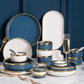 50-Piece High-end Porcelain Dinnerware Set for 10Ceramics Plate and Bowl SetsPhnom Penh Light Luxury Dinner Setfor Wedding Housewarming Gift