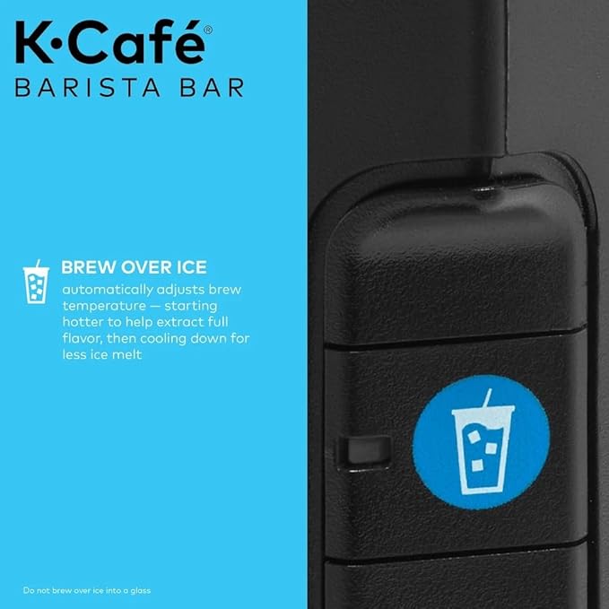 Keurig K-Café Barista Bar Single Serve Coffee Maker with 3 Brew Sizes Hot and Cold Brew Capabilities 2oz Coffee Shot Button Black (Renewed)