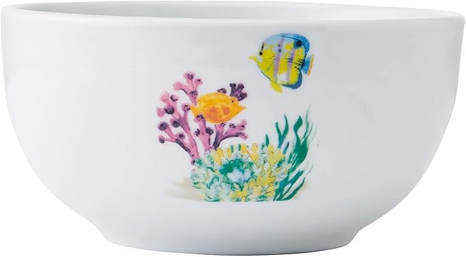 White Ocean Theme Ceramic Dinnerware Set 12-Piece Orange Fish Pattern Dishwasher Microwave Safe Ideal for Family Daily Dining &amp Friend Gatherings 4-Person Set