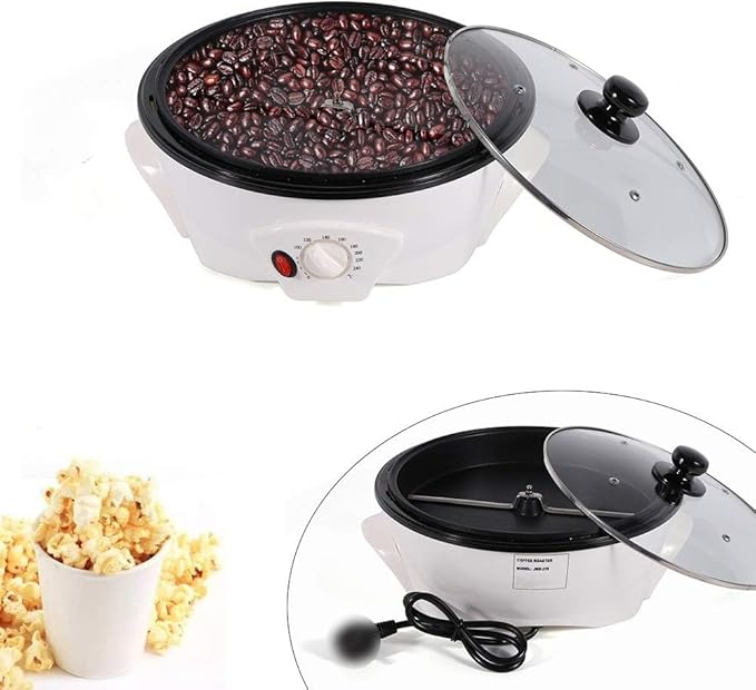 Household Coffee Roaster Machine Electric Coffee Bean Baker Roaster with Temperature Controllable Non-Stick Coffee Maker for Home Use Cafe Shop