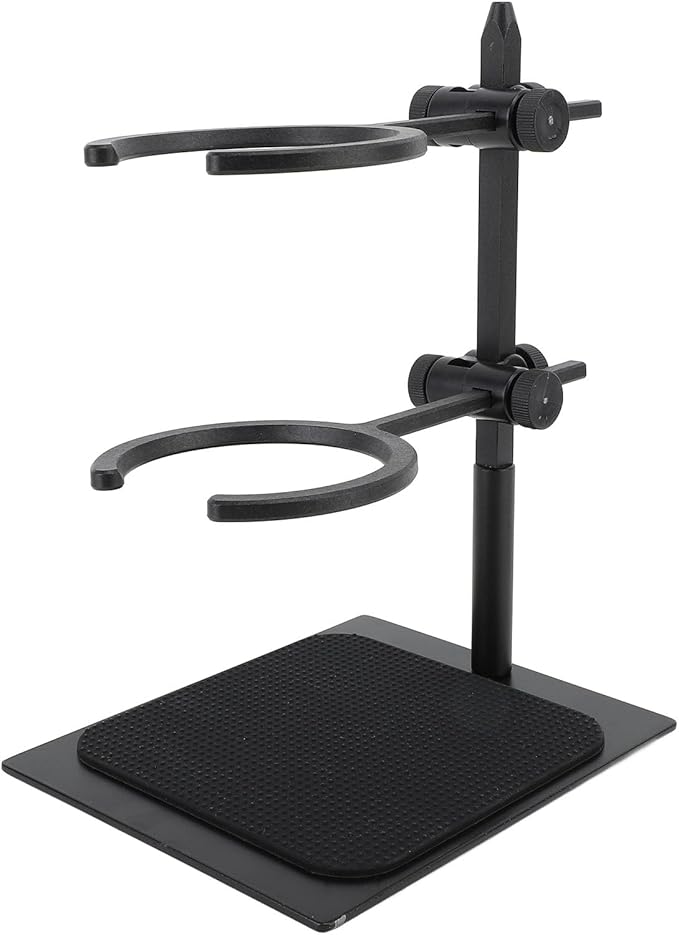Pour Over Coffee Dripper Stand Set Double Layer Hand Brewing Station with Glass Coffee Pot and Ceramic Filter Cup Portable Coffee Maker for Home Office Travel Adjustable Height