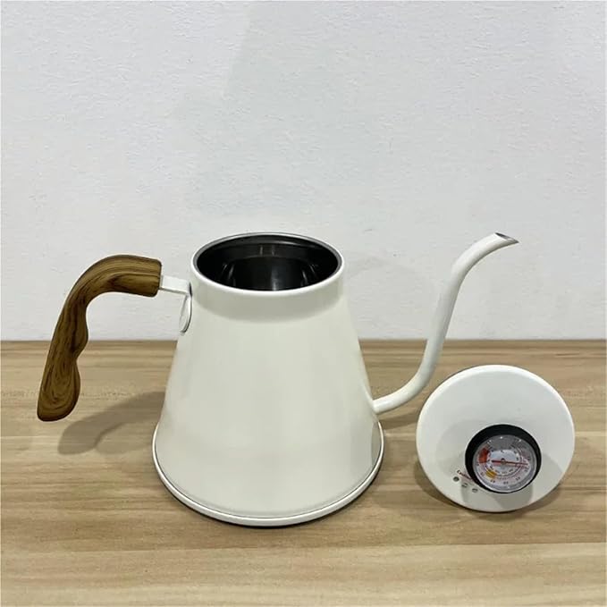 Pour Over Coffee Kettle Stainless Steel Coffee Maker Hand Drip Coffee Kettle with Thermometer Gooseneck Kettle Coffee Pot for TeaCoffee(Green)