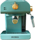 Retro Stainless Steel Espresso Coffee Machine with Milk Frother - Home Maker for Cappuccino and Latte Lovers