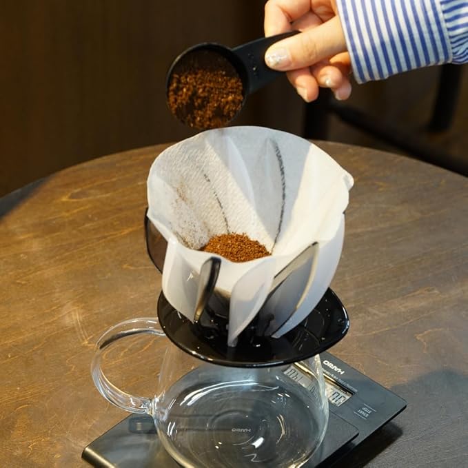 HARIO V60 VDSU-02-B&ampW Dripper Suiren 02 Black &amp White For 1-4 Cups Coffee Hand Drip 2024 Limited Edition Spiral Rib