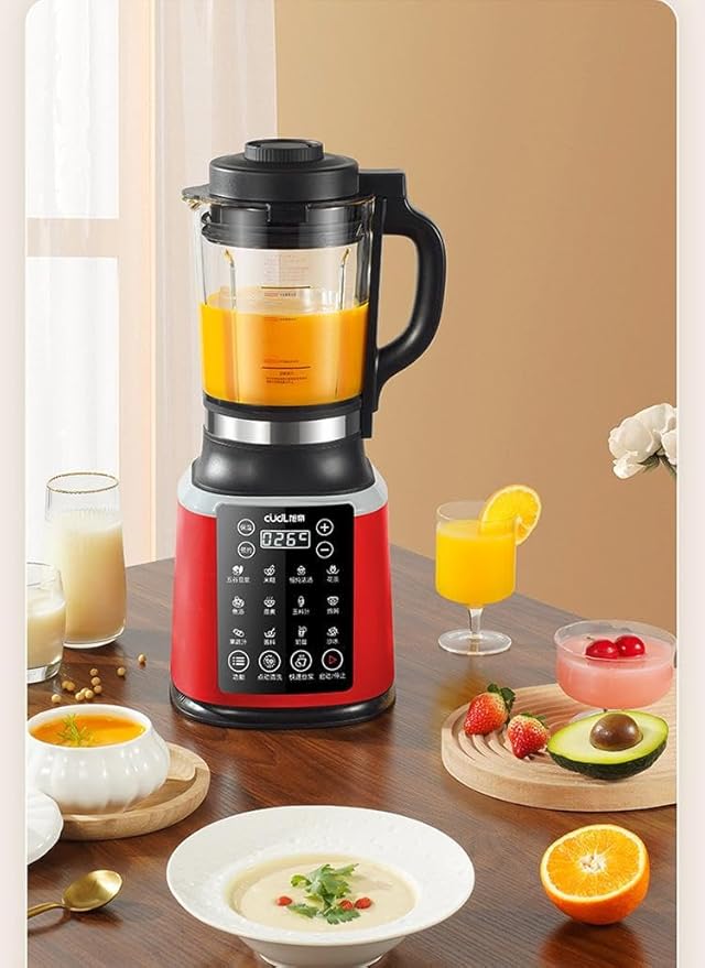 Universal full-automatic wall breaking soybean milk machine capacity 1.4L noble red rose gold dark gray triple safety protection