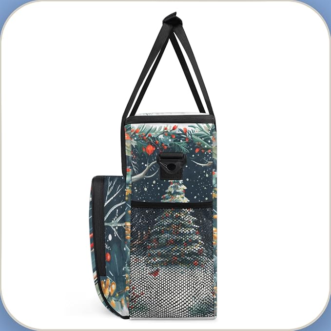 Abstract Tree Coffee Maker Carrying Bag Xmas Tree Travel Storage Bag Compatible with K-Mini or K-Mini Plus Single Serve Coffee Brewer Carrying Case with Multiple Pockets &amp Shoulder Strap