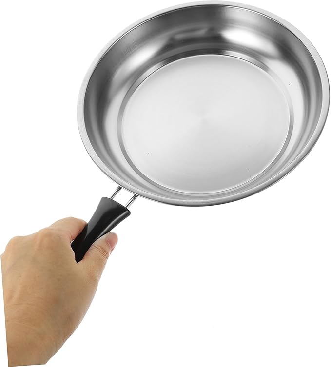 STOBAZA 1Set Stainless Steel Cookware Set Multifunctional Flat Bottom Frying Pan Soup Pot and Milk Pot for Induction Cooking for Noodles and Porridge Preparation Kitchen