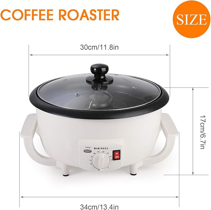 Coffee Bean Roaster Machine 110V 750g Home Coffee Bean Baker Non-Stick Coating Household Electric Coffee Bean Roasting Machine