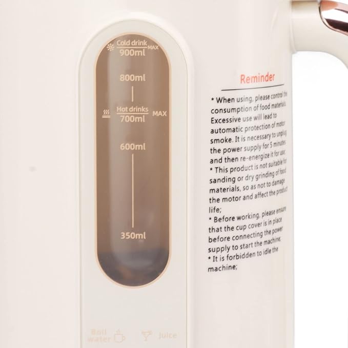 Yctze Soy Milk Maker Soy Milk Maker Automatic High Speed Blender Creamy White Multifunctional Nut Milk Maker for Home Restaurant US Plug 110V