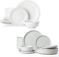 Famiware 24 Pieces Dinnerware Sets Dishes Set for 4 White