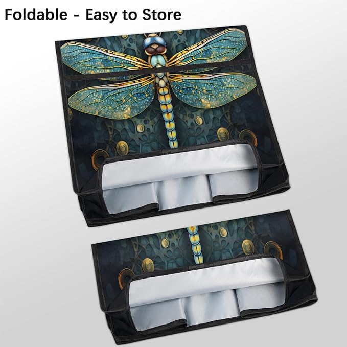 Kitchen Aid Mixer Cover Ethnic Turquoise Dragonfly Stand Mixer Cover Compatible with 6-8 Quarts Stand Mixers Dust Covers with Zipper Pocket Foldable Washable Kitchen Aid Organizer Bag