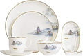 Elegant Dinnerware Set Dinner Plates Bowls Set Household Dinnerware Set Ceramic Bowls And Plates Cups And Saucers Chinese-Style Hotel Tableware Set Clear Water And Sk