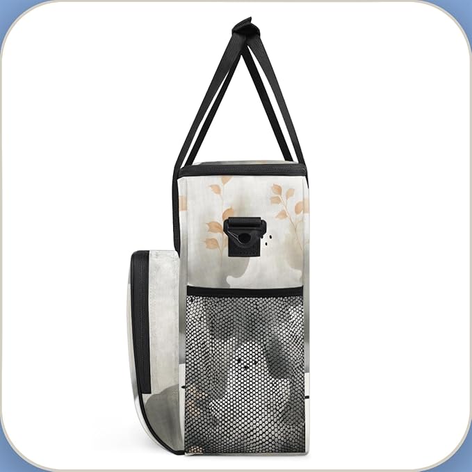 Glitter Halloween Ghosts Coffee Maker Carrying Bag Travel Storage Bag Compatible with K-Mini or K-Mini Plus Single Serve Coffee Brewer Carrying Case with Multiple Pockets &amp Shoulder Strap