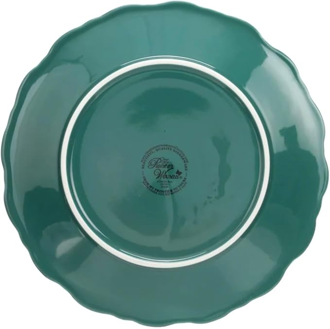 Farmhouse Cowgirl Lace 12-Piece Dinnerware Set Teal