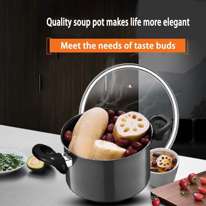 3 Pc Cookware Set Non Stick Coating Induction Pan Setswith Tempered Glass Cover Non-Scald HandleSuitable for Many Kinds of Gas Including Induction Cooker. E