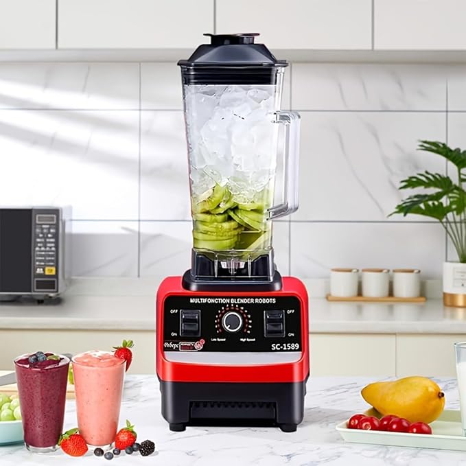 Blender1200W 8-Blade Blender for Kitchen - 67oz Large Capacity Smoothie Maker | 7-Speed Professional Ice Crusher with BPA-Free Pitcher | Space-Saving Design