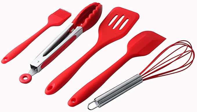 Kn608 5 in 1 Silicone Baking Tools Set Cookware Set Cookware Picnic Boiler Cookware