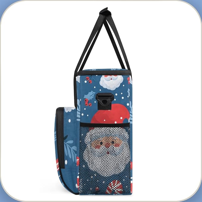 Mystical Santa Claus Coffee Maker Carrying Bag Fantastic Santa Claus Travel Storage Bag Compatible with K-Mini or K-Mini Plus Single Serve Coffee Brewer Carrying Case with Pockets &amp Shoulder Str
