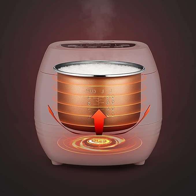 Rice Cooker &amp Steamer 1.2L Small Capacity 5-Layer Aluminum Alloy Non-Stick Liner for Family Dormitory for 1~3 People Rice Cooker