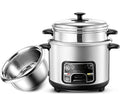THEGA Rice Cooker - Rice Cooker With Steamer Basket Rice Cooker And Steamer-warm Function (2/3/4/5L) 201 Stainless Steel Liner With Spatula And Measuring Cup For 1-7 People (Size : 5L)