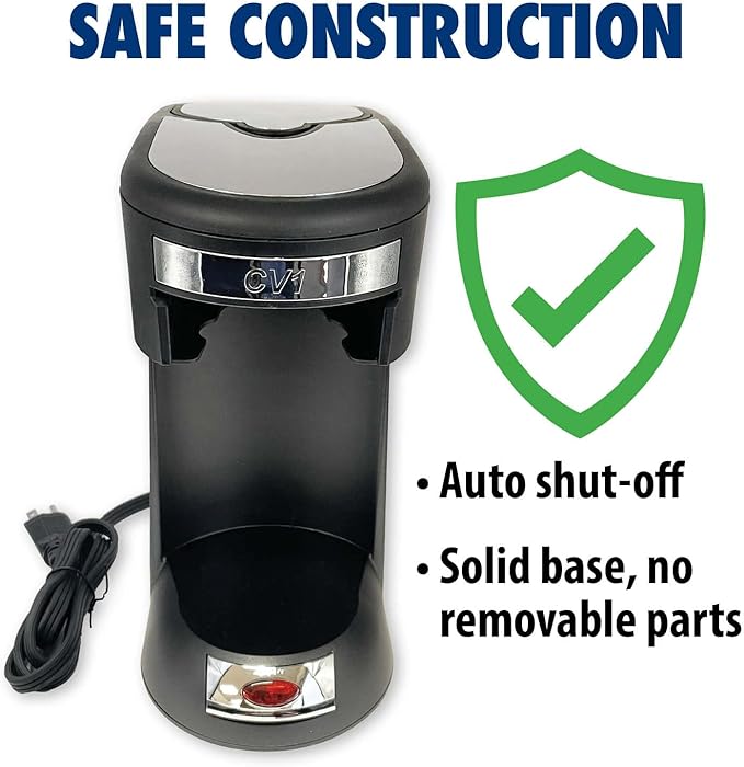Café Valet Single Serve Coffee Maker Brews 10 Ounces of Coffee or Hot Water Compatible with Café Valet Coffee Packs