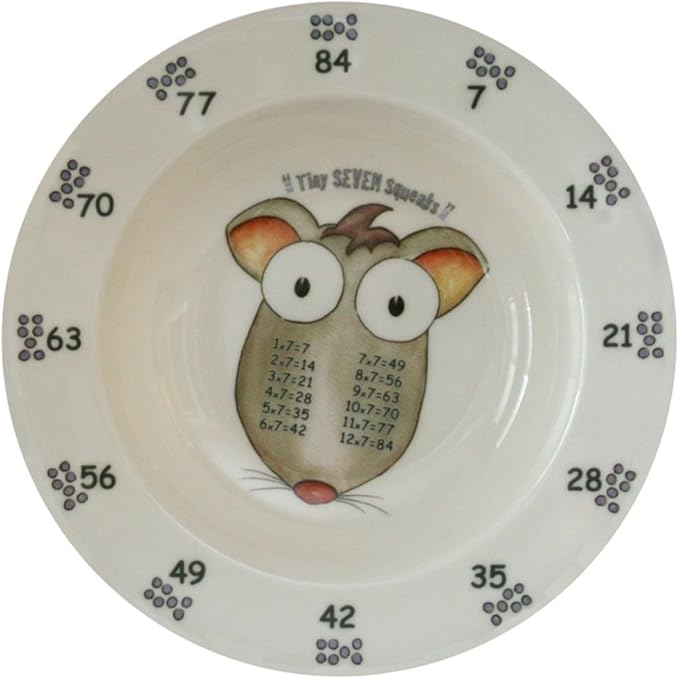 Times Table Dinnerware 4-piece Later Years 7 inch Melamine Rimmed Bowl Set