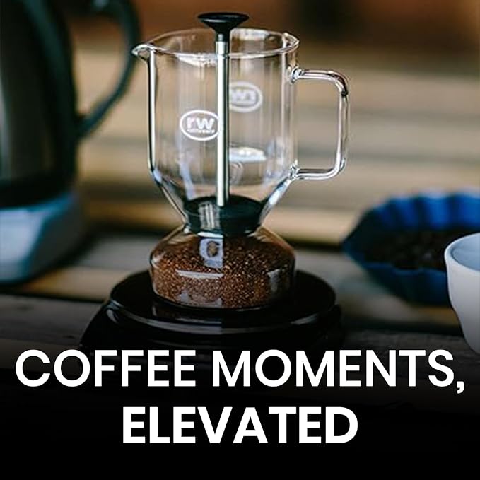 Rattleware Glass Cupping Brewer 300ml – Heat Resistant Specialty Coffee Brewer for Professional Baristas and Home Use Clear Flavor Extraction Durable Glass Construction Easy Pouring and Cleaning
