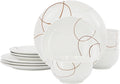 Elama Sydney 12 Piece Porcelain Dinnerware Set Service for 4