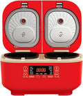 Professional Electric Rice Cooker - 1.5L+1.5L Double Inner Integrated Multi Function 12H Appointment Precise Dual-Sense Temperature Control - Home Kitchen Appliance (Red)