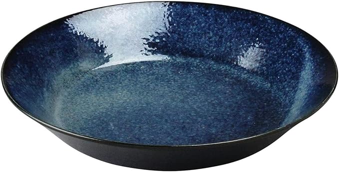 Aito Seisakusho 567-503 Mino Ware Natural Color Dinnerware Set Living Alone 6-Piece Set Navy Blue Dishwasher and Microwave Safe Made in Japan