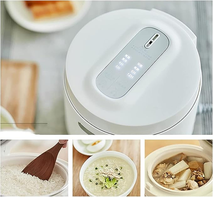 Mini Rice Cooker Portable Reservation Rice Cooker Non Stick Inner for Family Dormitoryfor 1-3 People