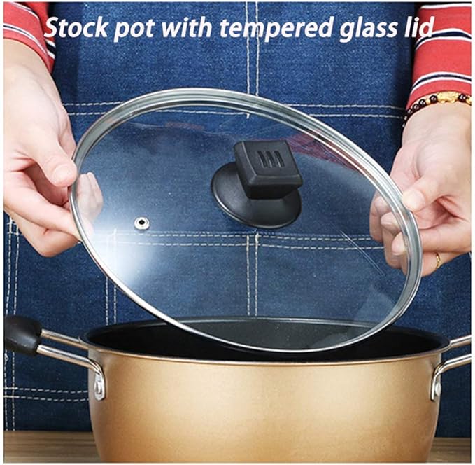 Cookware Set Pan &amp Pot Set 3 Piece Stock Pot Saute Pan Hot Milk PanGlass Lid Induction NonstickCan Be Used for A Variety of Heat Sources Including Induction Cookers Pan Sets
