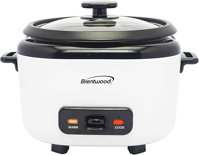 Brentwood 7-Function Smart Rice Multi-Cooker – Food Steamer Slow Cooker Sauté Keep Warm and 15hr Delay Timer Stainless Steel (White 10 Cups Cooked / 5 Cups Uncooked)