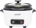 Brentwood 7-Function Smart Rice Multi-Cooker – Food Steamer Slow Cooker Sauté Keep Warm and 15hr Delay Timer Stainless Steel (White 10 Cups Cooked / 5 Cups Uncooked)