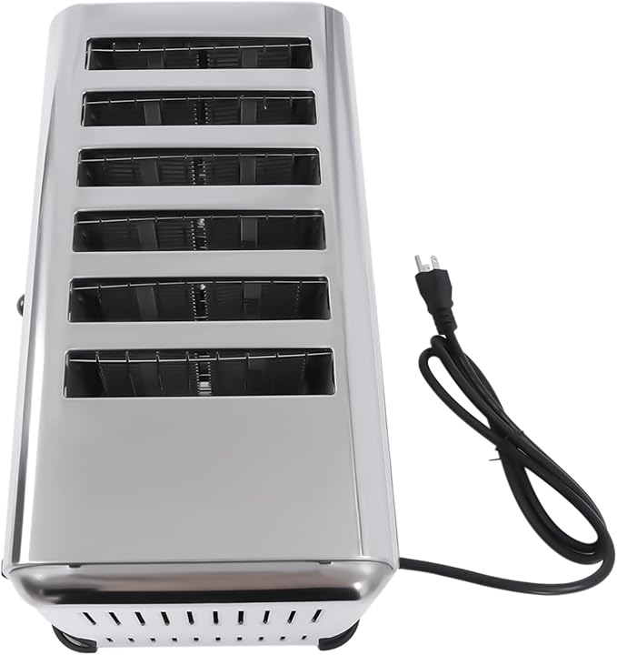 Commercial Toaster 6 Slices Bread Baking Machine 0.6 Inch Slot Toast Tool 1680W 110V Bread Maker for Restaurant Home Bakery Dessert Store